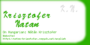 krisztofer natan business card