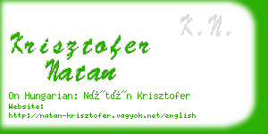 krisztofer natan business card